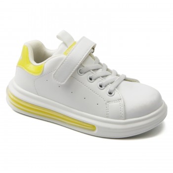 Детские кроссовки Apawwa GC21-1 YELLOW бело-желтые 32-37